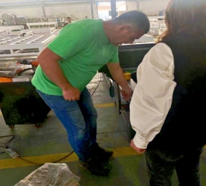 Customers visit the factory