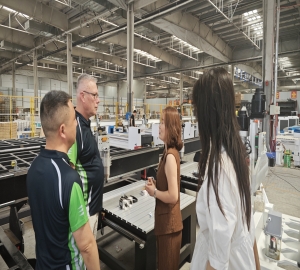 Customers visit the factory